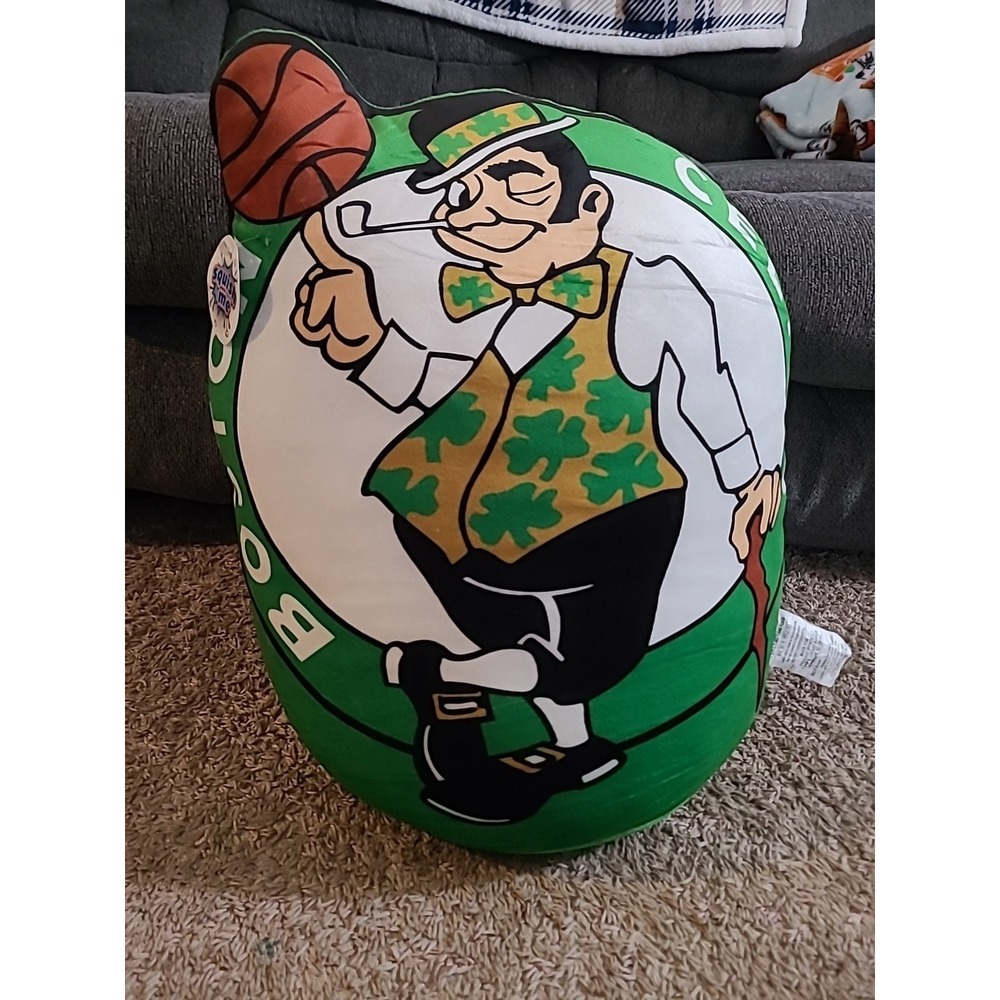 Boston Celtics Soft Squish Me Pillow - NBA NWT XL 20" Lucky The Leprechaun